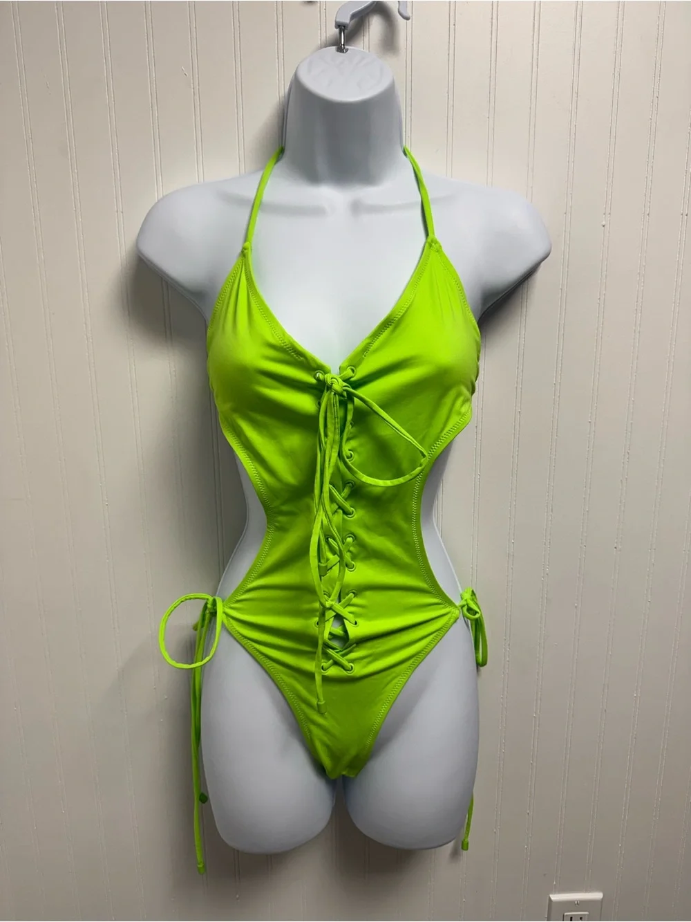 Skims Recycled Swim Lace Up Monokini Medium NWT